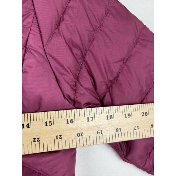 Patagonia Girls XL 14  Hi-Loft Down Sweater Hoody Hooded Puffer Jacket Pink - Picture 4 of 16